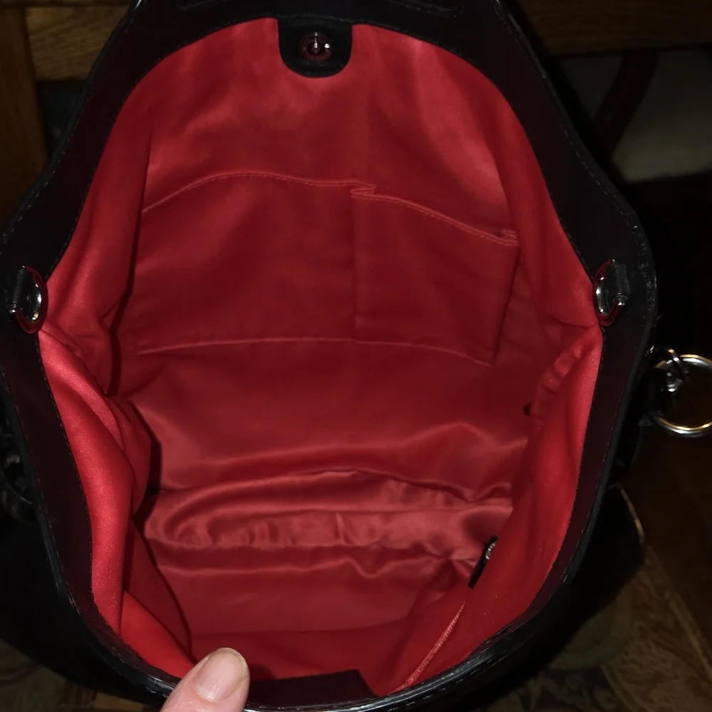 Coach Bonnie Foldover Bag 13380 Black Leather Shoulderbag MSRP $498 2008 EUC - Picture 10 of 16